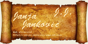 Janja Janković vizit kartica